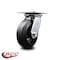 Service Caster 6 Inch Heavy Duty Top Plate Rubber on Steel Swivel Caster with Roller Bearing SCC-35S620-RSR - alternate 2